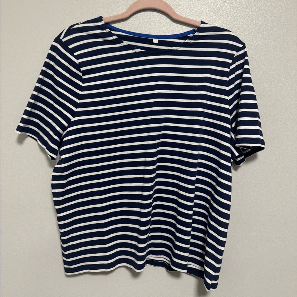 Boden Navy and White Stripes Ahead of the Rest Women's Tshirt